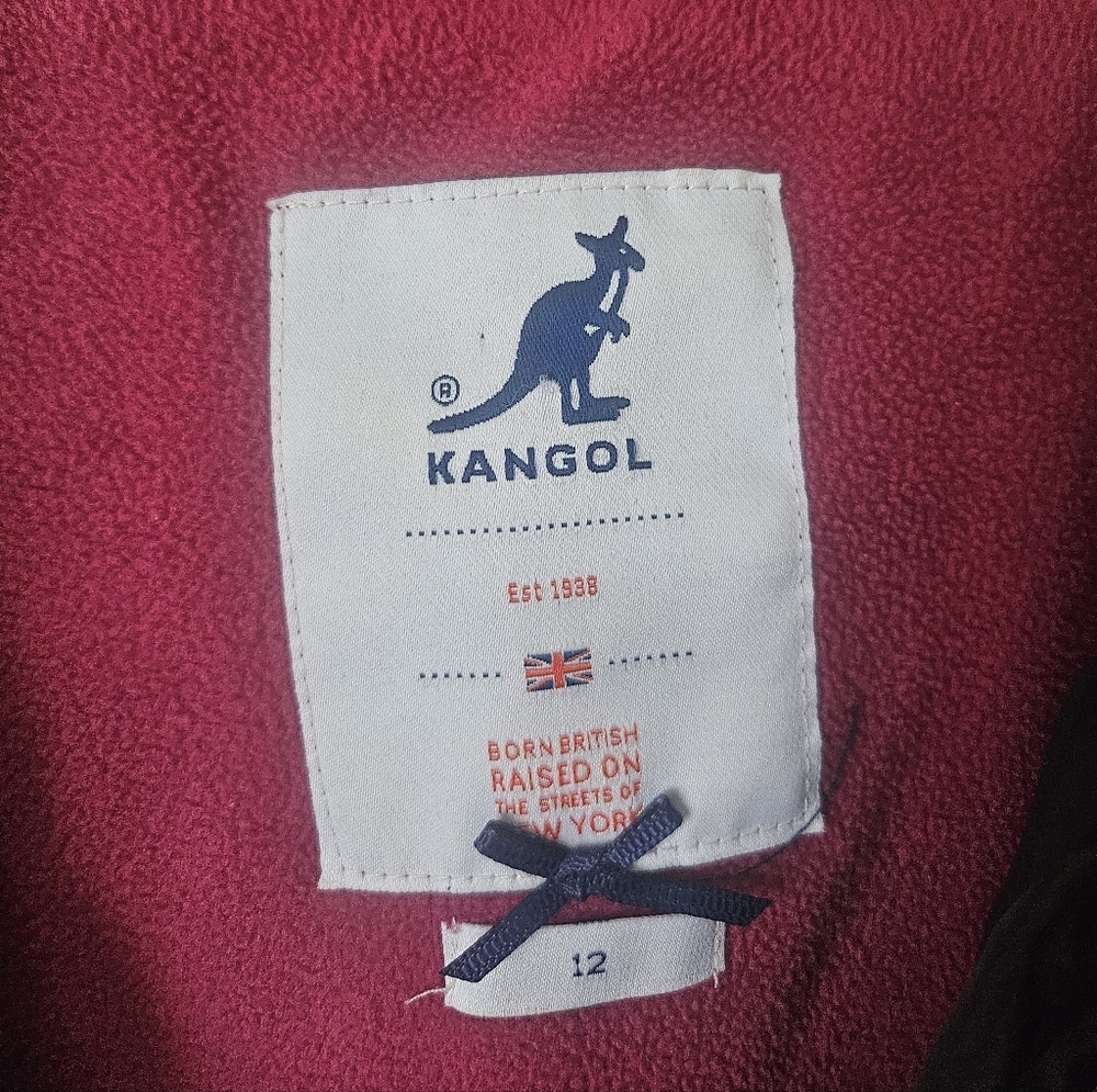 Kangol Girls Quilted Hooded Jacket, Black Size 12 - Picture 5 of 9